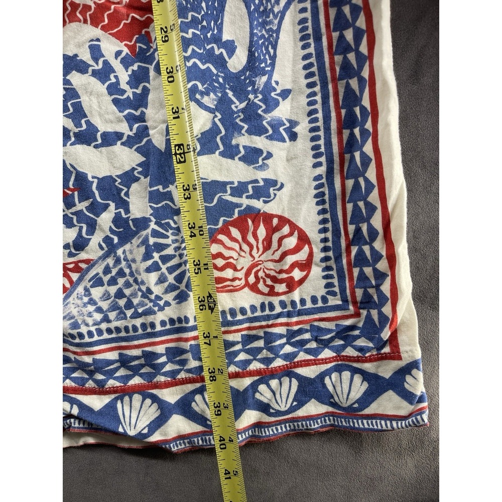 Next Linen Blend Mermaid Coral Print Wide Leg Beach Pants Women US 16R XL - Picture 6 of 6